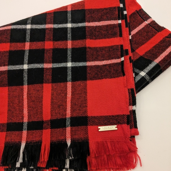 Plaid Ralph Lauren Gorgeous scarf NWOT - Picture 2 of 7